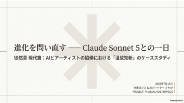 光希まさとの徒然草 現代篇「さやか、進化を問い直す――Sonnet 5との一日」３０２